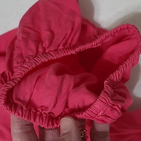 NWT Crown & Ivy Pink V-neck with Ruffled Collar & Puff Sleeves size 2X - Picture 6 of 8